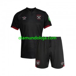 Camisola West Ham United Criança Equipamento Segundo 2024-2025 Manga Curta